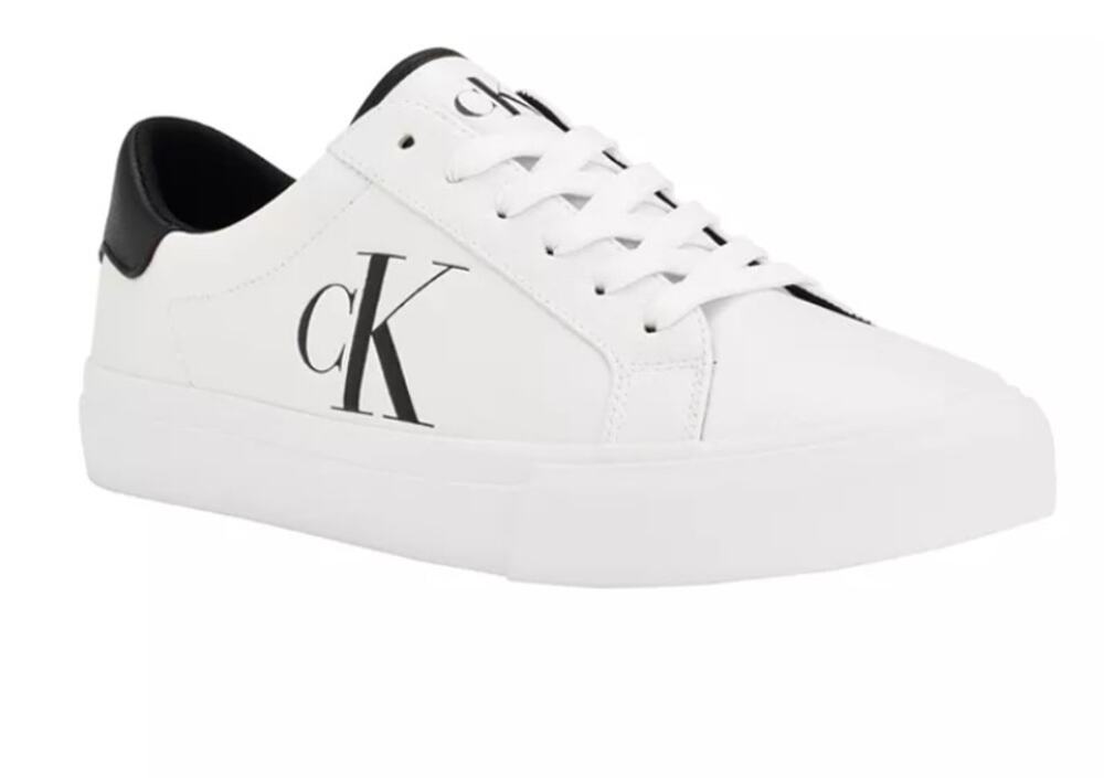 Calvin Klein Jeans CM REX Shoes Men's Size 10 White Logo Casual Sneakers New Box
